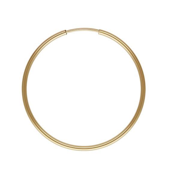 FINDINGS: Precious & Plated - Endless Hoop Earrings - Round (Thin - 1.25mm)