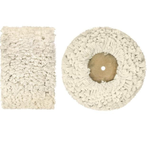 Major Equipment & Accessories - Mop (for Buffing & Grinding Machines)- Fluffy Cotton & Wooden Hub