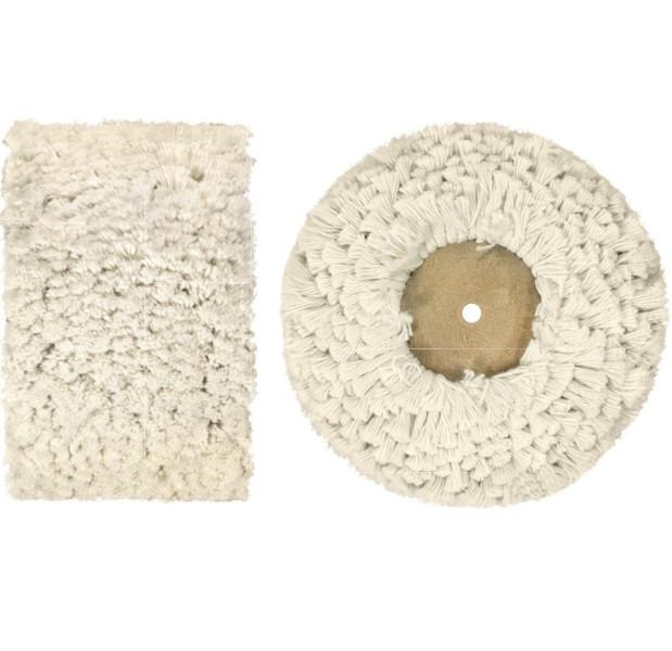 Major Equipment & Accessories - Mop (for Buffing & Grinding Machines)- Fluffy Cotton & Wooden Hub