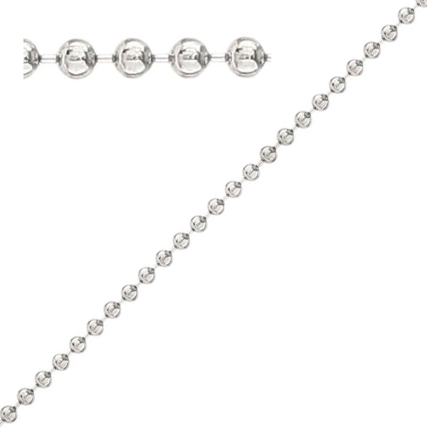 Saad/Silver 大玉 Ball Chain Ball Italian Chain in Sterling
