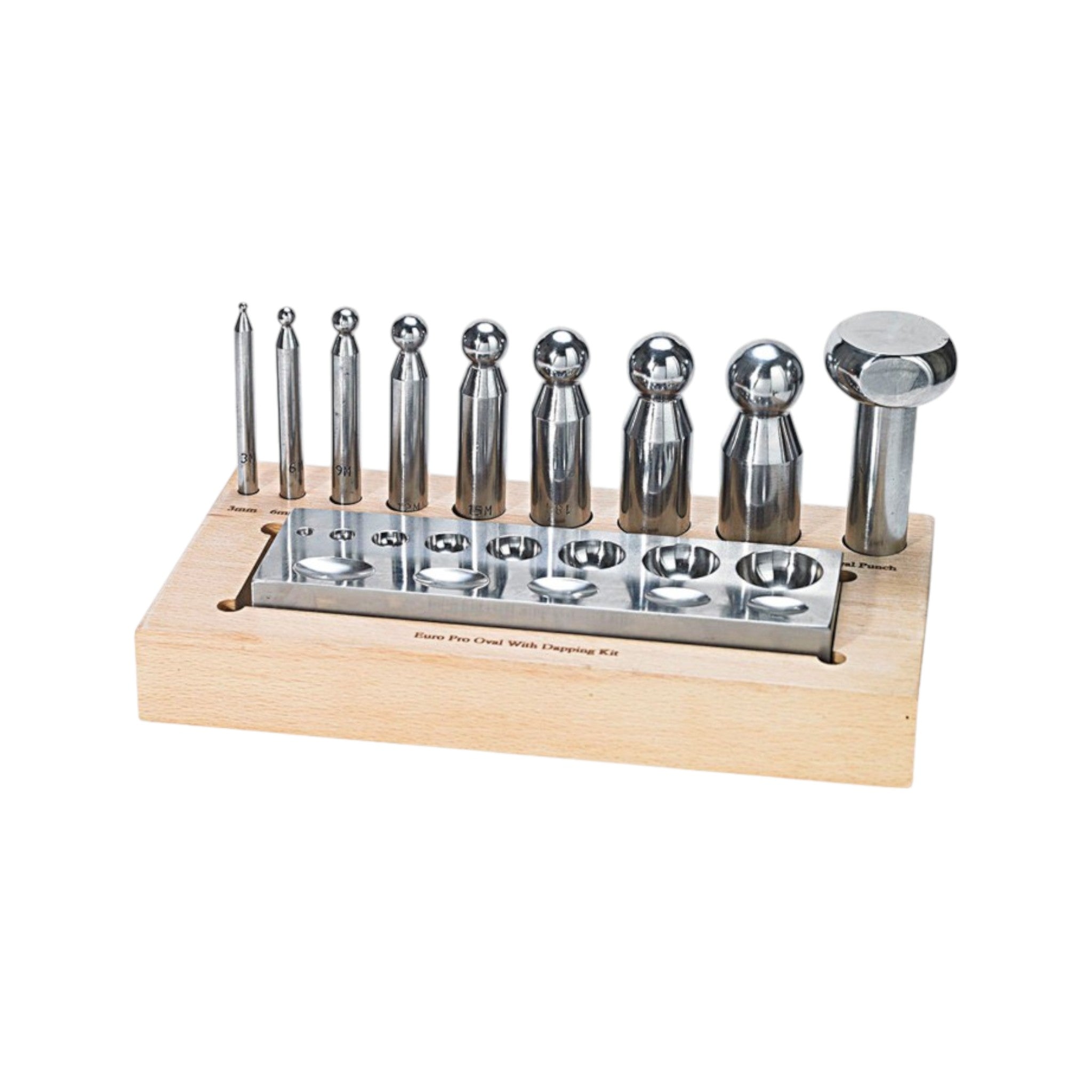 🆕 Round & Oval Doming Punch Set on Wooden Stand – Koodak Jeweller's ...