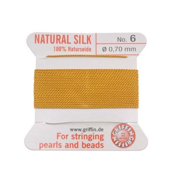 Griffin Natural Silk Beading Cord: Amber. Size 0 to 16– Koodak Jewellers'  Supplies