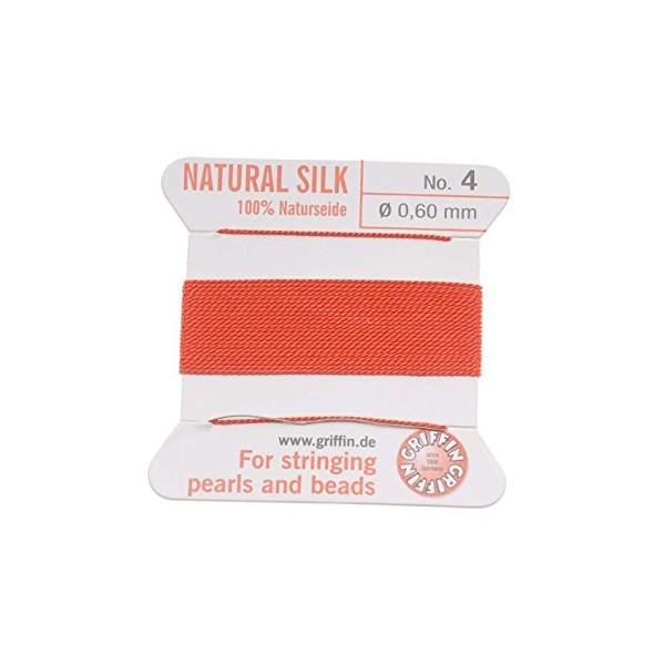 Griffin Natural Silk Thread Beading Cord: Coral – Koodak