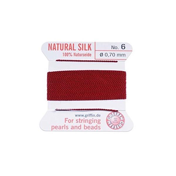 Griffin Natural Silk Thread Beading Cord: Garnet – Koodak