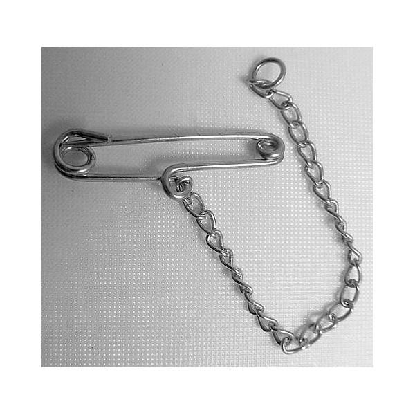 FINDINGS: Precious & Plated - Safety Chain & Pin Set - Curb Style