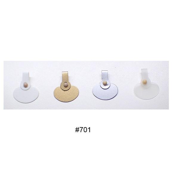 Point Of Sale Display, Packaging & Cloths - Arch Crown Plastic Button Press Tags (Box Of 1000)
