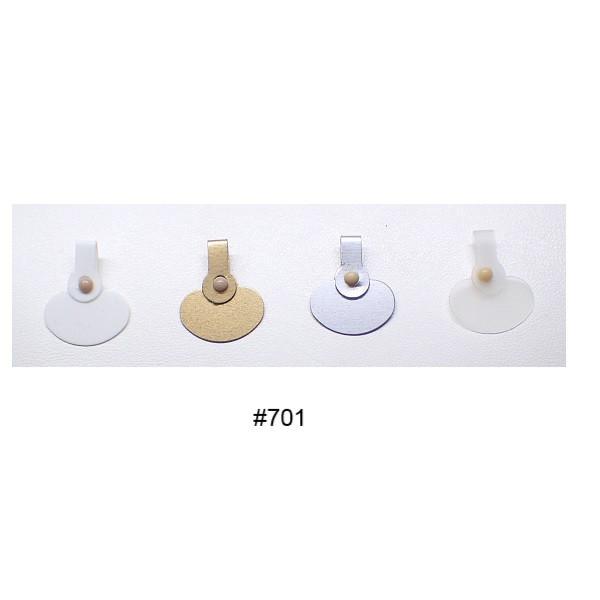 Point Of Sale Display, Packaging & Cloths - Arch Crown Plastic Button Press Tags (Packet Of 100)