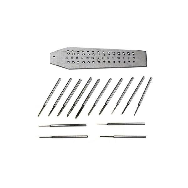 Tap Die Set 0.7mm to 2.0mm Koodak Jeweller s Supplies