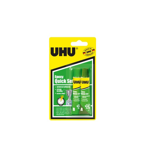 UHU QUICKSET EPOXY Resin Glue 5 Minutes Water Clear Super Strong Made in  Germany 